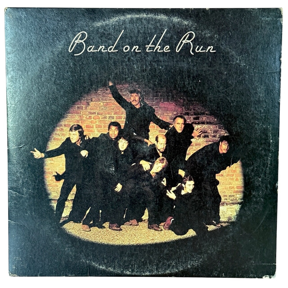 Paul McCartney Wings Band on the Run Vinyl LP Apple Records SO-3415 with Poster